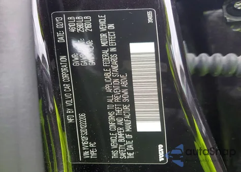 2013 Volvo S60 T5 z USA, uszkodzony, nr VIN YV1612FS2D1222206